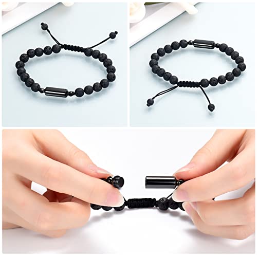 shajwo Cylinder Urn Bracelet for Ashes for Women Men - color: Black