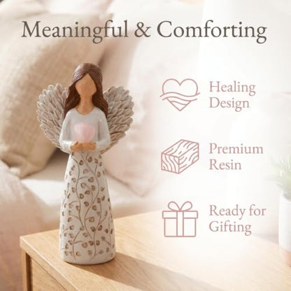 5.9" Sympathy Angel Figurine Remembrance Gift for Loss of Loved One - color: White02