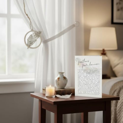 "Feathers from Heaven" Sympathy Windcatcher and A5 Greeting Card - A Comforting Memorial Gift (Sympathy)
