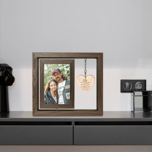 EYITUPC Rotating Dad Memorial Wood Frame Loss of Father Sympathy Gift - color: Dad