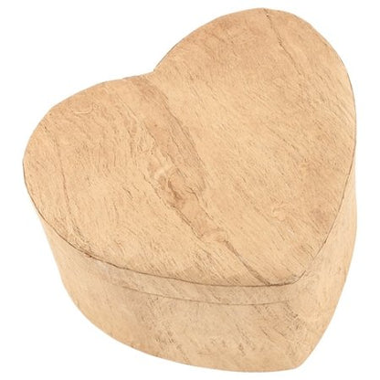 Woodgrain Heart Biodegradable Cremation Urn for Ashes, Earth Friendly Urn for Ground Burial, Eco Urn for Ashes, Adult Sized Cremation Urn