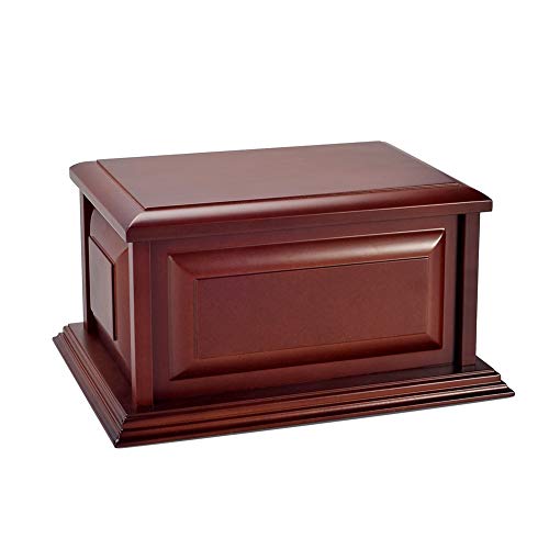 Wood Urn, Professional Wooden Urns for Human Ashes Adult,Cremation Urns (MDF) - size: 1 Count (Pack of 1)