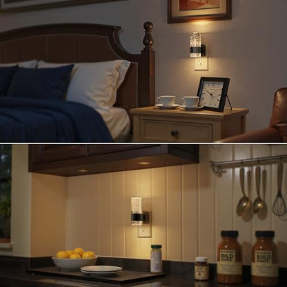 Night Light, Dimmable Night Lights Plug into Wall | LED Night Light, 0-100 LM Adjustable Brightness, 3000K Automatic Plug in Night Lights, Dusk to Dawn Sensor, Hallway Bathroom - color: White, size: 2 Pack