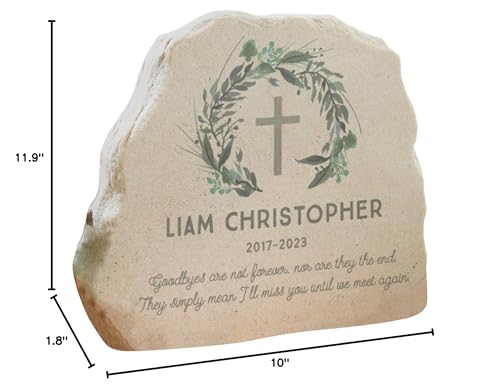 Personalization Universe Loving Child Memorial Custom Standing Garden Stone - Sympathy Gift, Personalized Outdoor Decor, Weather-Resistant Polyresin, 10" x 11.9