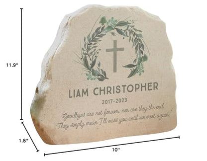 Personalization Universe Loving Child Memorial Custom Standing Garden Stone - Sympathy Gift, Personalized Outdoor Decor, Weather-Resistant Polyresin, 10" x 11.9