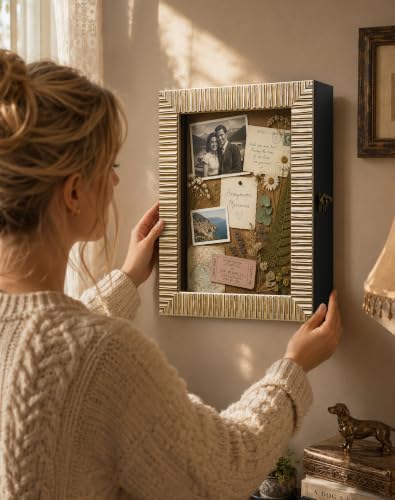 11x14 Shadow Box Picture Frame for Travel Souvenirs Postcard,Champagne Gold - color: Champagne Gold, size: 11x14