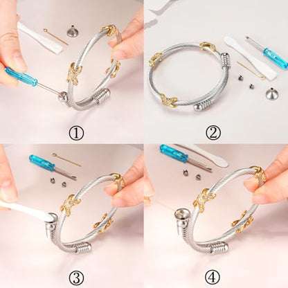 Abooxiu Stainless Steel Ash Bracelet for Men & Women - Memorial Ashes Holder, Filling at Both Ends - color: Infinity-Silver