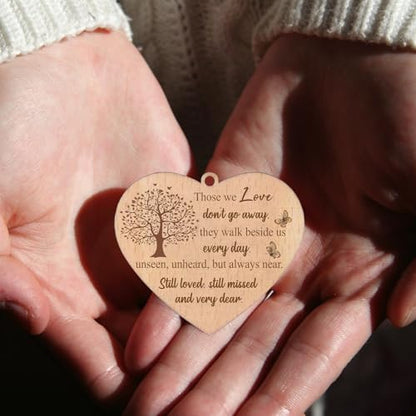 Memorial Rotating 4x6 Wood Frame, Those We Love Don't Go Away - color: Loss of loved one