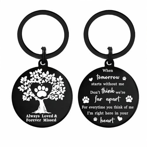 Viayen Pet Memorial Gifts, Dog Memorial Gifts for Loss of Dog Keychain, Remembrance Bereavement Cat Passed Away Keepsake