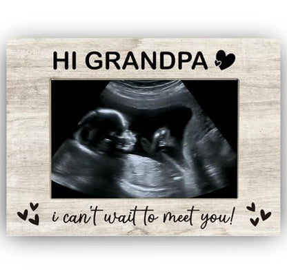 Grandpa, I Can't Wait to Meet You Baby Sonogram Picture Frame, Baby Ultrasound Photo Frame Gifts for New Grandpa, Gifts from Grandkids, 4x6 inch Photo - style: Grandpa, I Can't Wait to Meet You