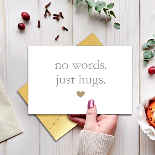 Sympathy Grief Card, In Sympathy Greeting Card For Him Her, Thinking of You Cards, Bereavement Condolence Grieving Cards for Best Friend Bestie Coworker - color: #3