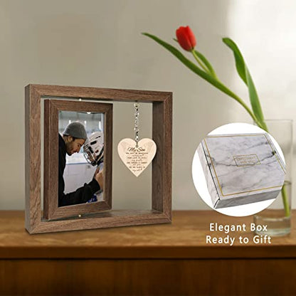EYITUPC Rotating Son Memorial Wood Frame Loss of Son Sympathy Gift - color: Son