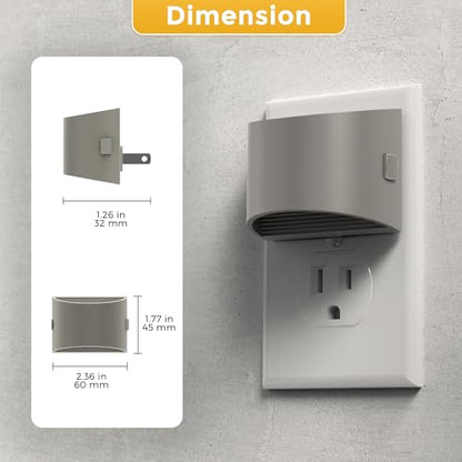 L LOHAS LED Night Lights Plug into Wall, Dimmable Night Light 2 Pack | Plug in Night Light with 3 Level Brightness, 3000K Soft White, Cement Gray Housing - color: Cement Gray