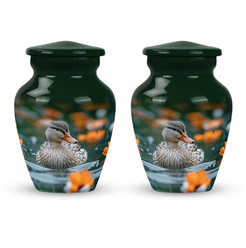 Mini Urn Ducks - Mini Keepsake Urns - Small Ash Urns - Funeral Urn Ashes - Small Urns for Human Ashes Adult Male Dad - Urns for Ashes Adult Male (Size - 3inch,2pcs) - size: #3 (Set of 2)