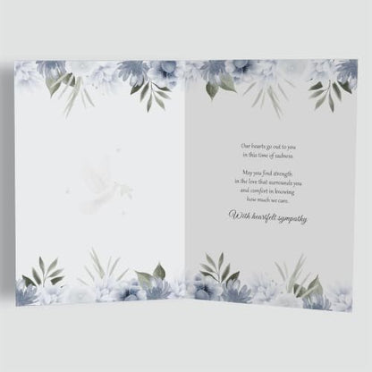 Religious Sympathy Card with Christian Faith and Bible Printed Verse Premium A5 Size UK Made