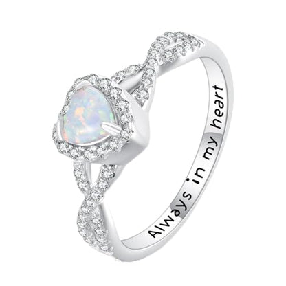 Urn Ring for Ashes Sterling Silver Urn Ring Keepsake Memorial Jewelry Gifts for Women - color: heart
