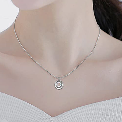 WINNICACA Cremation Jewelry for Ashes Locket Ashes Necklace Urn Necklace for Women Sterling Silver Cremation Necklace for Ashes Fine Keepsake Picture Necklace Memorial Jewelry - style: C02-Circle of Life Urn Necklace(Created Opal)