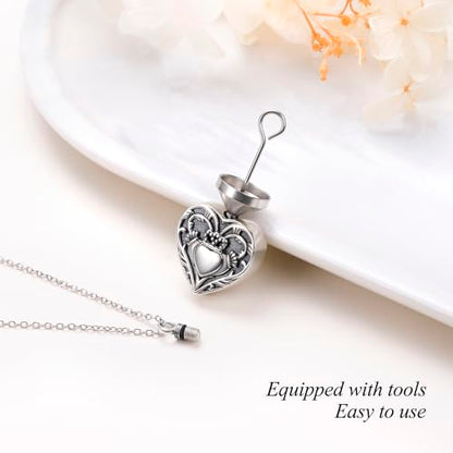 925 Sterling Silver Urn Necklaces for Women Claddagh/Angel Wings/Guitar/Butterfly/Tree of Life Ashes Memorial for Loss Keepsake Jewelry Present Easter Day of the Dead - style: Irish Claddagh