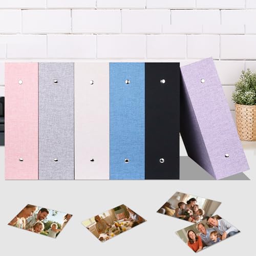 Ruibytree Extra Large Capacity Photo Album 4x6 Pictures 1000 Pockets,Purple | Linen Cover, Horizontal & Vertical 4x6 Photos, Removable Acid-Free Pages, Front Display Window, for Family, Wedding & Travel - color: Purple