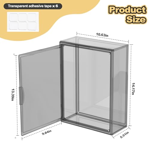 BOHOIDEE 10 x 14 Shadow Box Frame Display Case with Magnetic Door, Clear Acrylic Shadow Memory Box Frame for Flower Baby Pet Wedding Photo(1, Medium-Black) - size: Medium-Black