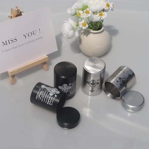3 Inches Small Urns for Human Ashes Set of 8 - Mini Urns for Sharing - Small Keepsake Urns Memorial Ashes Holder-Cross - size: Set of 8-flower cross