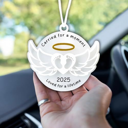 Miscarriage Ornament, Acrylic Baby Memorial Ornaments, 2025 Carried for a Moment Sympathy Gift Baby Loss, Miscarriage Gifts for Mothers & Fathers, Infant Loss Remembrance Christmas Ornaments