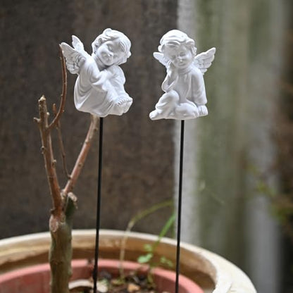 OwMell Set of 2 Decorative Angel Garden Stakes, Angel Memorial Garden Decor - style: Angels