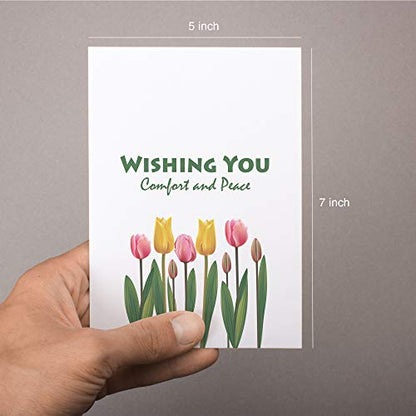 Dessie 30 Unique Sympathy Cards With Greetings Inside. 30 Different, Large Greeting Cards With Envelopes and Matching Sealing Stickers. Includes Sturdy Storage Box.