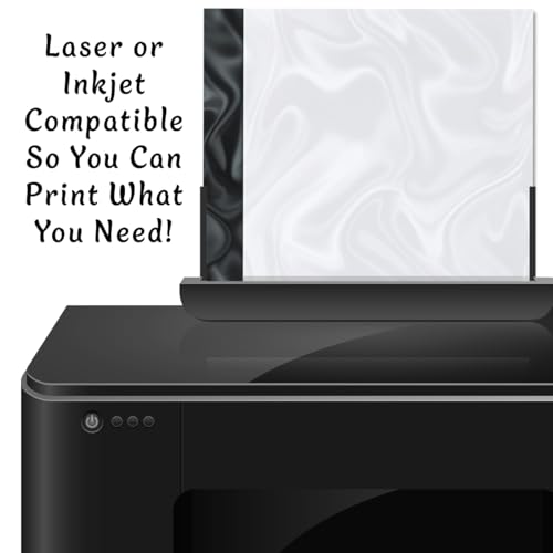 PaperDirect Black Tie Affair Letter Paper, Elegant Full-Color Design, 8.5 x 11, Acid-Free, Ideal for Invitations, Flyers, Newsletters, Certificates, Personal and Event Use, Cards, 25 Sheets - color: Black Tie Affair