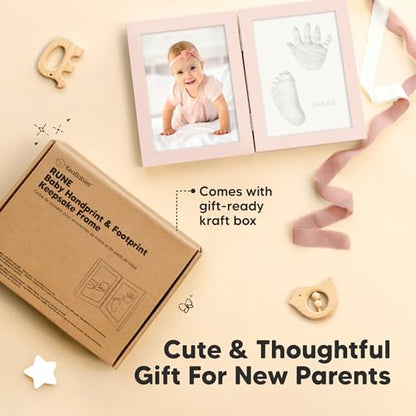 Baby Hand and Footprint Kit, Quick Dry Clay Newborn Keepsake (Petal Pink) - color: Petal Pink