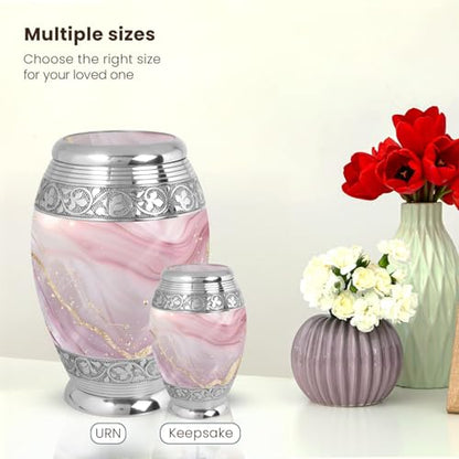 Blush Pink Urn for Human Ashes - color: Blush Pink Monar, size: 3 Inch - Pack of 1