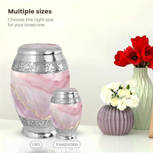 Blush Pink Heart Urn for Human Ashes - color: Blush Pink Monar, size: 3 Inch - Pack of 4