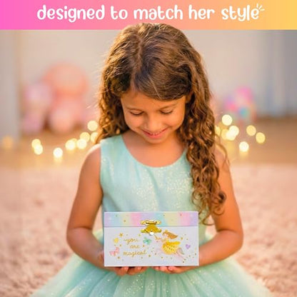 Giggle & Honey® Musical Princess Jewelry Box for Girls | Music Boxes for Little Girls, Toddler Jewelry Box for 4 Year Old Kids, Toys for Toddlers, Birthday Gifts for Kids 5-9 Years - style: Perfect Princess
