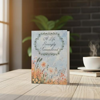 Sympathy Card With Printed Verse Premium A5 Size UK Made