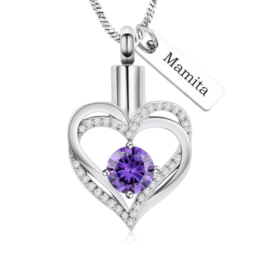 shajwo Cremation Jewelry Heart Urn Necklace for Ashes of Loved One - color: Customize