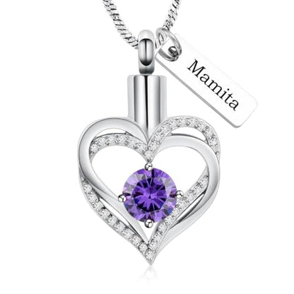 shajwo Cremation Jewelry Heart Urn Necklace for Ashes of Loved One - color: Customize