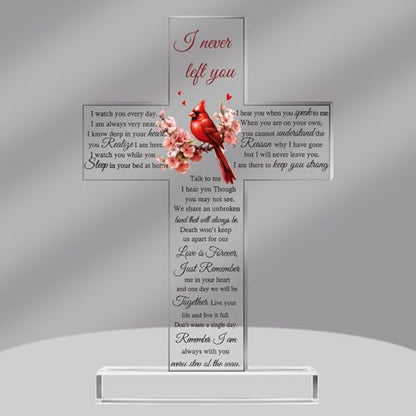 Jetec Sympathy Bereavement Gift for Loss of Loved One Acrylic, Never Left - style: Never Lelt