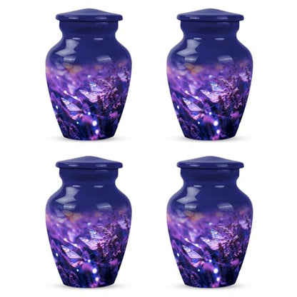 Purple Butterfly Urns for Human Ashes Adult Man & Women, Small Keepsake Urn for Human Ashes Adult Male, Mini Cremation Urns 3Inch - color: Purple Butterfly Urn