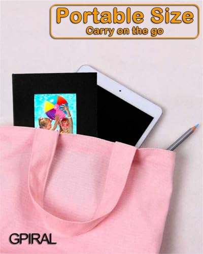 GPIRAL 4x6 Black Linen Photo Album with Clear Pages, Front Window for Personalization, 2 Pack - color: Black, size: 4x6"-2 PACK