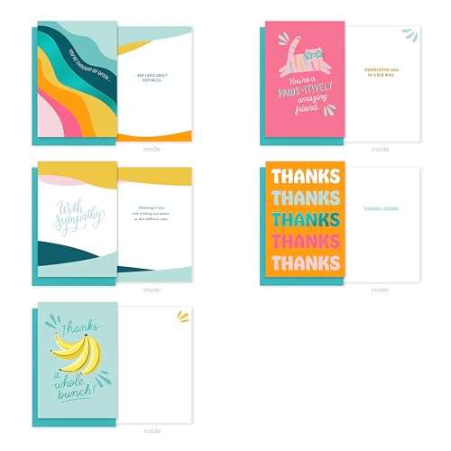 American Greetings 10-Count All Occasions Card Bundle with Envelopes- Congrats, Baby, Wedding, Support, Friendship, Sympathy, and Thank You