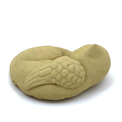 Sleeping Cat with Wings: Durable Solid Stone Pet Memorial Statue. Unique Home Décor, Garden Accent. Sealed for Outdoors. Handcrafted USA. (Old Stone/tanish)