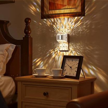 Briignite Night Light, Sliver Night Lights Plug into Wall LED Projector - color: Silver