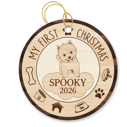 My First Christmas Ornament Gift for Baby Dog Christmas 2026, Personalized My 1st Xmas Dog Ornament, Custom Name & Year Xmas Tree Ornament, Baby Dog's First Christmas Ornament Gift, Cute Dog Ornament - color: My Dog First Christmas Ornament