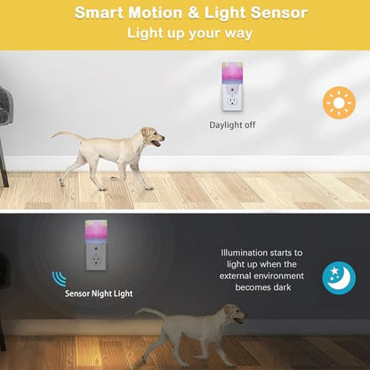 Pink Glitter Night Light,Plug in Night Light, Dusk to Dawn Sensor Nightlights for Stairway/Hallway/Kitchen/Bedroom/Bathroom 0.5W - color: Pink Glitter