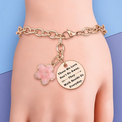 DlaeKua Bereavement Gift Bracelet Sympathy Gift for Loss of Mother Father Memorial Gifts for Loss of Husband Sister Remembrance Gifts - color: rose gold