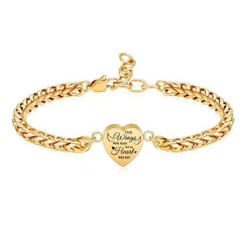 Imrsanl Heart Urn Bracelet for Women Cremation Jewelry for Ashes Bracelet Keepsake Memorial Lockets for Human Ashes - color: Gold