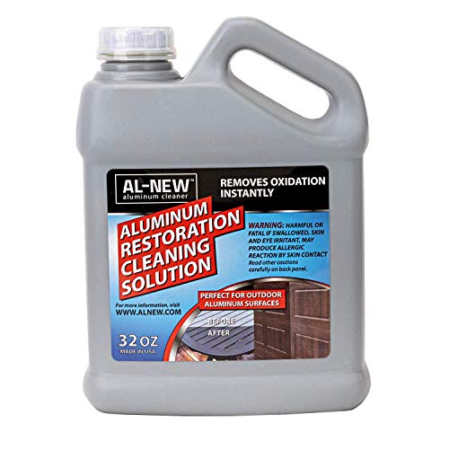 AL-NEW Aluminum Restoration Cleaning Solution | Clean & Restore Patio Furniture, Stainless Steel, and Other Household Metal Surfaces (32 oz.) - style: 32oz Cleaner
