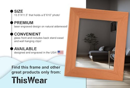 ThisWear Bereavement Dad Once Angel Now Mine Wood Frame - Landscape 8x10 - size: 8x10 Photo - Landscape