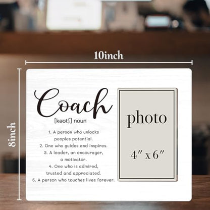 Coach Definition Picture Frame, Coach Gifts for Men Women | Cheer Softball Soccer Basketball Baseball Football Volleyball Coach Gifts Wood Photo Frame, 4 x 6 Inch Photo - color: Coach