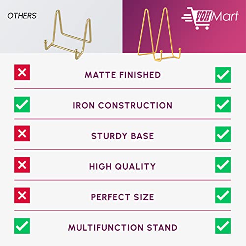 Plate Stands for Display, 2 Pack 6 Inch Gold Metal Easel - color: Gold, size: 2 Pack 6 Inches